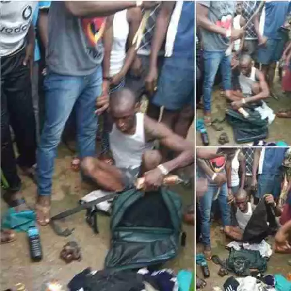 Graphic Photos:- Another Suspected Badoo Member Nabbed With Black Oil, Handkerchief, 4 ATM Cards & Other Items 